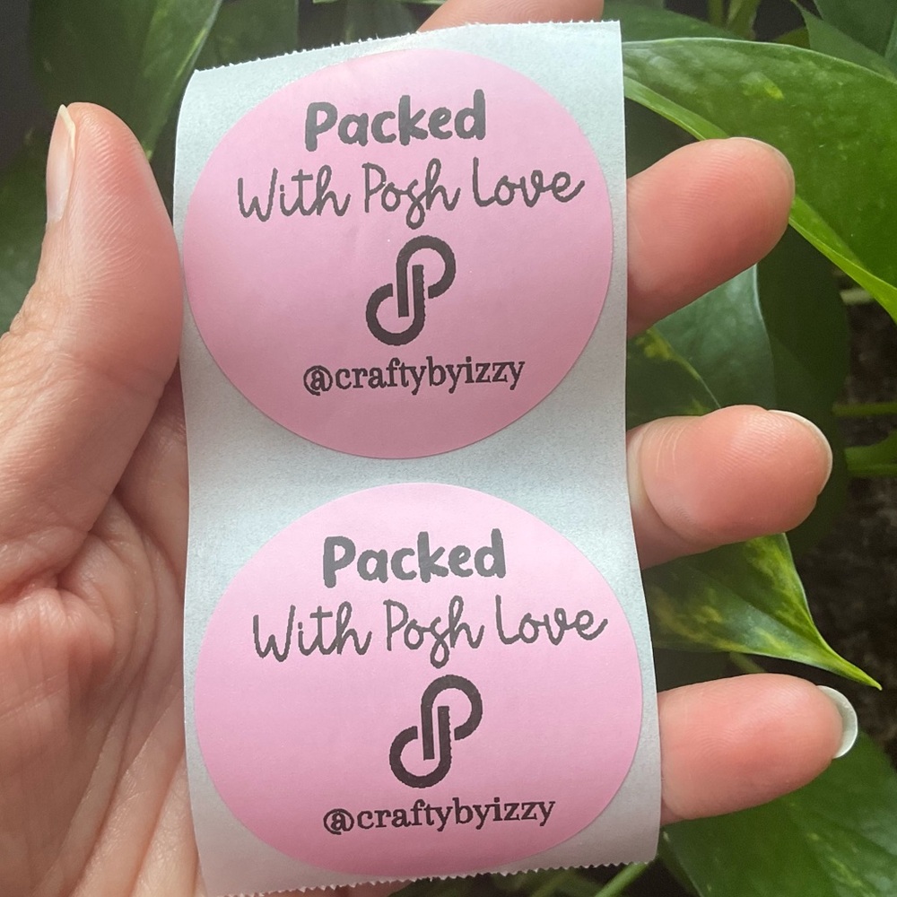 100 Custom Thank You Stickers Packed With Posh Love